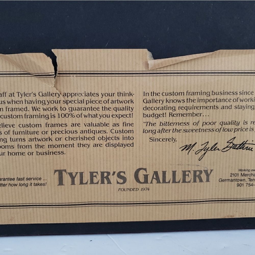 Mitchell Tolle Signed Framed Wall Hanging - Picture 7 of 7